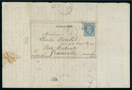 Stamp of France » Guerre de 1870-1871 1870, Jeudi 10 novembre, Journal-Poste n°3 avec son