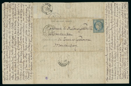 Stamp of France » Guerre de 1870-1871 1870, Vendredi 28 octobre, Dépêche-Ballon n°1, affranchissement