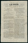 Stamp of France » Guerre de 1870-1871 1870, 7 décembre, Journal "Le Soir" n°9 transporté