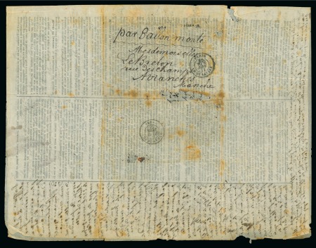 Stamp of France » Guerre de 1870-1871 Dimanche 22 janvier 1871, Le Ballon-Poste n°21, cachet