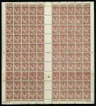 Stamp of France » Émissions à partir de 1900 1944, Feuille de 100 timbres ** Y&T 654 Type Iris 2