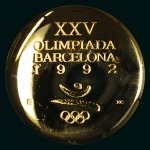 Stamp of Olympics » 1992 Barcelona 1992 Barcelona VIP participation medal, gilt