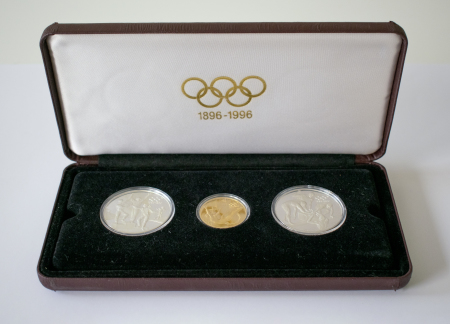Stamp of Olympics » 1996 Atlanta 1996 Olympic Centennial set of three proof coins from Australia incl. $200 gold coin