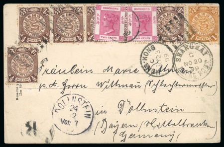 Stamp of China » Foreign Post Offices » British Post Offices 1899 (Nov 20) Postcard to Dollnstein (Germany), franked