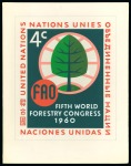 Stamp of United Nations » UNO New York UNO New York: 1958-70 Group of nine unadopted hand painted essays by Woyty Wimmer