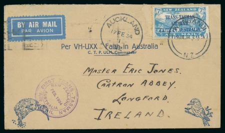Stamp of Ireland » Airmails 1934-1962 NEW ZEALAND: Airmail Services from Ireland