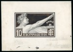 Stamp of Olympics » 1924 Paris » Essays and Proofs 1924 Paris Olympics essay in paint and pencil of the 10c value with design annotations