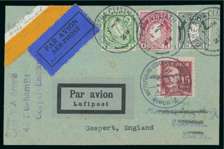 Stamp of Ireland » Airmails 1929 Early Irish Acceptance For Airmail Services by