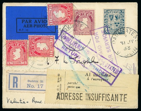 Stamp of Ireland » Airmails 1933 (July) Italian Air Squadron Mass Flight Headed