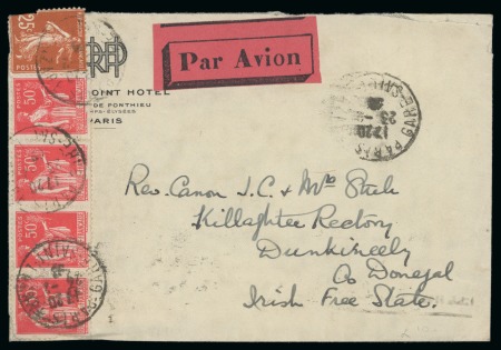 Stamp of Ireland » Airmails 1933-40 FRANCE: Irish Acceptance for Airmail Service