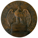 Stamp of Olympics » 1916 Berlin 1916 Berlin, proposed medal and trial medal for the Games by Ernst Moritz Geyger, 9.8cm diameter, bronze
