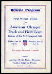 Stamp of Olympics » 1936 Berlin » Documents, Programmes, Tickets, etc. 1934-36 Group of 14 programmes from American Athletics Championships, Olympic Benefit Meet and Olympic tryouts