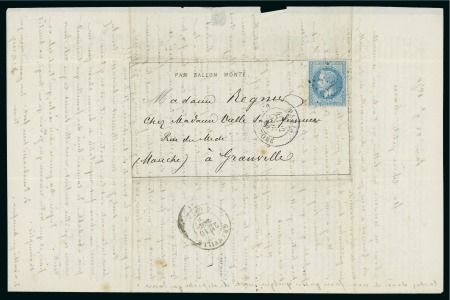 Stamp of France » Guerre de 1870-1871 1870, Mardi 22 novembre, Dépêche-Ballon n°8, affranchissement