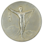 Stamp of Olympics » 1924 Chamonix 1924 Chamonix second place silver winner's medal by Raoul Bénard