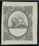Stamp of Persia » 1868-1879 Nasr ed-Din Shah Lion Issues » 1865 Essays 1865 Reister unadopted essay in black on white, good
