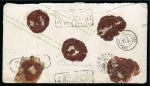 Stamp of German States » Wurttemberg 1867 (Jan 26). 9kr brown stationery envelope to France with 1865 6kr dark blue pair