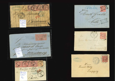 Stamp of Germany » Norddeutscher Postbezirk 1868-71. Group of 17 covers