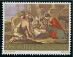 Stamp of Great Britain » Queen Elizabeth II 1967 Christmas Paintings 1s6d mint n.h. with variety ultramarine omitted