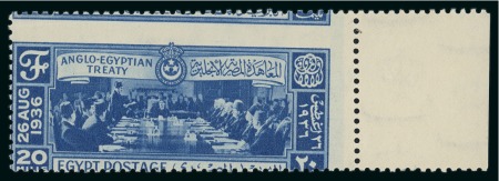 Stamp of Egypt » Commemoratives 1936 Anglo-Egyptian Treaty mint nh set of three with Royal oblique perforations