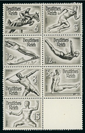 Stamp of Olympics » 1936 Berlin » Stamps 1936 Berlin photographic essays by Max Eschele, seven examples in similar designs to those issued, plus a separate 50+10pf value