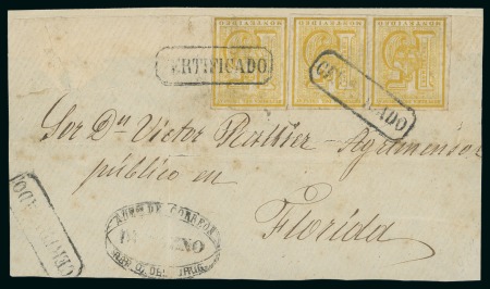 Stamp of Uruguay 1866ca Registered cover front from Durazno to Florida bearing 15c (3)