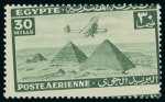 Stamp of Egypt » Airmails 1941-43 5m to 30m set of four mint nh with Royal oblique perforations and set imperf. with Royal "Cancelled" backs