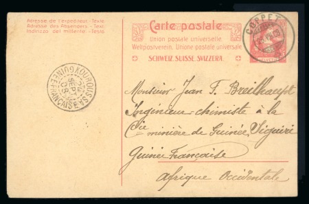 Stamp of Colonies françaises » Guinée française 1908-09, Correspondance de Suisse pour un ingénieur-chimiste