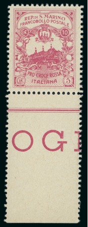 Stamp of Italy » San Marino 1916 SAN MARINO UNISSUED Red Cross 10+5c red and 20+5c orange, MNH