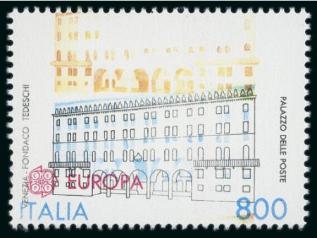 Stamp of Italy 1986 Italy United Europe L800 with totally shifted colours, MNH