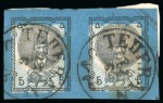 Stamp of Persia » 1876-1896 Nasr ed-Din Shah Issues 1879-80 Second Portrait 5kr. blue and black, used imperforate