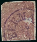 Stamp of Persia » 1868-1879 Nasr ed-Din Shah Lion Issues » 1876 Narrow Spacing (SG 15-19) (Persiphila 13-17) 1876 1kr. carmine, group of varieties neatly mounted