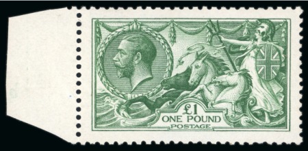 Stamp of Great Britain » King George V » 1913-19 Seahorse Issues 1913 Waterlow £1 deep green, mint n.h.
