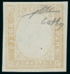 Stamp of Italian States » Sardinia 1855-63 5c to 80c, the five values "senza effigie" n.h.