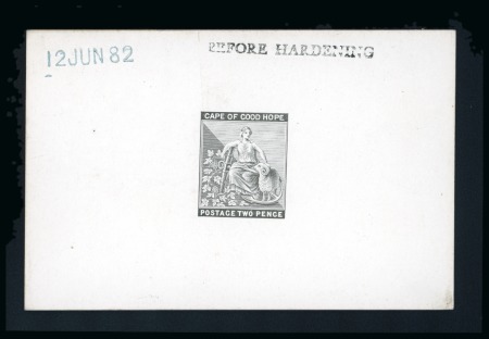 Stamp of South Africa » Cape of Good Hope 1882-83 2d De La Rue die proof in black on glazed card