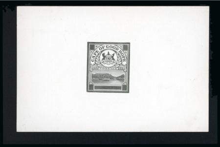 Stamp of South Africa » Cape of Good Hope 1900 Table Mountain De La Rue master die proof in black