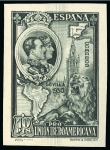 Stamp of Spain 1930 Pro Union Iberoamericana - selection of 52 colour PROOFS imperf or perforate