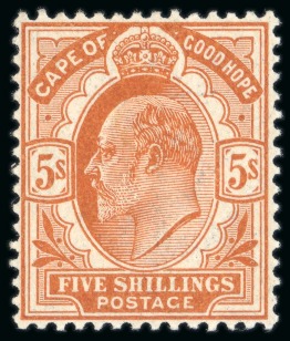 Stamp of South Africa » Cape of Good Hope 1902-04 5s brown-orange mint n.h.