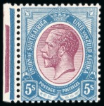 Stamp of South Africa » Union & Republic of South Africa 1913-24 KGV 2s6d, 5s and 10s mint n.h. marginals