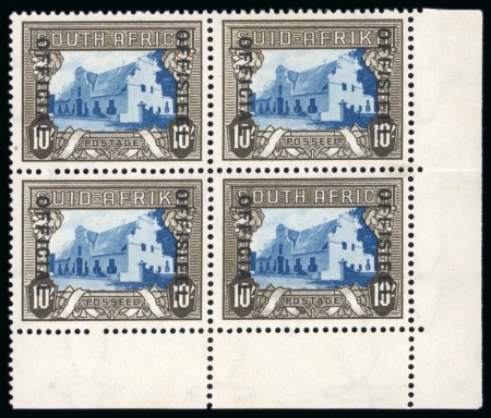 Stamp of South Africa » Union & Republic of South Africa Officials: 1935-49 10s mint se-tenant block of four with OFFICIAL at left reading downwards