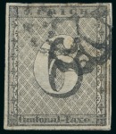 Stamp of Switzerland / Schweiz » Sammlungen 1843-1851, 9 gestempelte KANTONALMARKEN meist mit Qualitätseinschränkungen