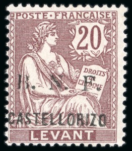 Stamp of Colonies françaises » Castellorizo (Occupation française) 1920, Timbres Y&T n°1/5 plus 7 en neuf * ou oblitérés,