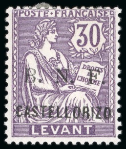 Stamp of Colonies françaises » Castellorizo (Occupation française) 1920, Timbres Types Blanc et Mouchon Y&T n°1/9 neuf