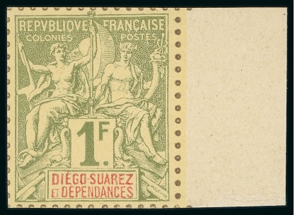Stamp of Colonies françaises » Diégo-Suarez 1892, Série Type Groupe Y&T n°25/37 soit 13 valeurs