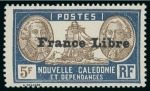 Stamp of Colonies françaises » Nouvelle-Calédonie 1941, Série France Libre Y&T n°195 à 229 *, cote