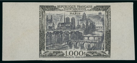 Stamp of France » Poste Aérienne 1950, Timbre Y&T PA 29a Vue de Paris 1000 francs non