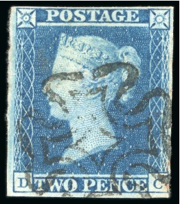 Stamp of Great Britain » 1841 2d Blue 1841 2d. Blue, DC, good to large margins, 