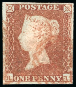 Stamp of Great Britain » 1841 1d Red 1841 1d red pl.100 RI cancelled by a good strike of the 1844-type cancel in red