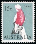 Stamp of Australia » Commonwealth of Australia 1966-73 15c. (Galah) variety grey omitted, fine unmounted