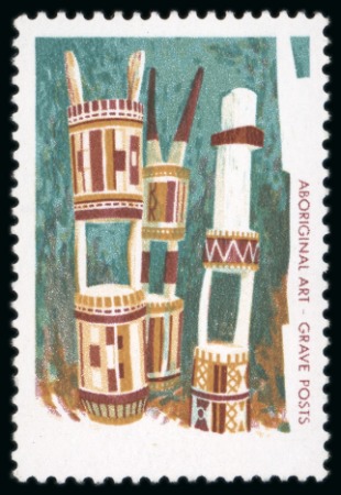 Stamp of Australia » Commonwealth of Australia 1971 Aboriginal Art 35c mint n.h. with variety black omitted