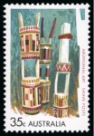 Stamp of Australia » Commonwealth of Australia 1971 Aboriginal Art 35c mint n.h. with variety black omitted